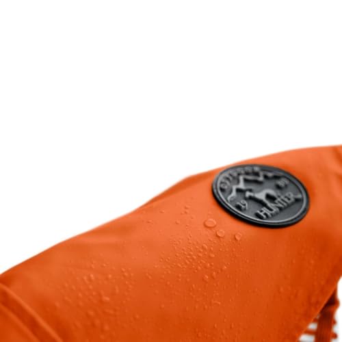 Hunter Hunde-Regenmantel Milford, Farbe: orange, ergonomische Passform für optimalen Schutz, individuell verstellbar, Reißverschluss für Geschirrträger, pflegeleicht & waschbar bei 30 °C, Größe: 40