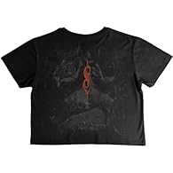 Rock Off officially licensed product High quality black ladies crop top featuring front printed motif. soft-style cotton Machine wash at 30 degrees, wash inside out Don't bleach, dry low, don't iron decoration.