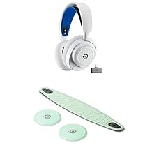 Bundle of SteelSeries Arctis Nova 7P Wireless Multi-System Gaming & Mobile Headset - White + SteelSeries Nova Booster Pack - Nylon Headband - Customize with Unique Speaker Plates - Mint