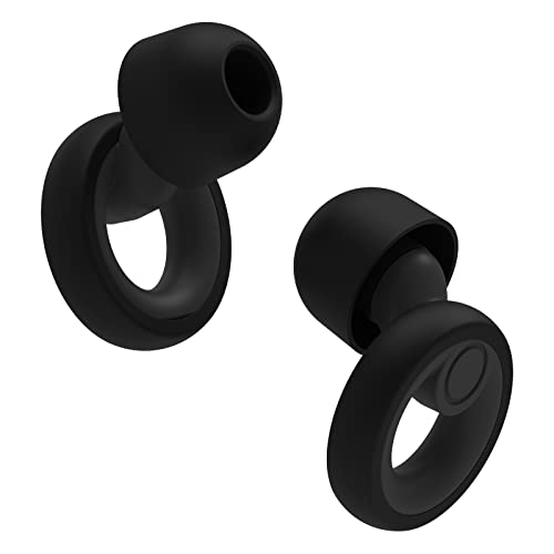 Jayine dark gray silicone earplugs with small case