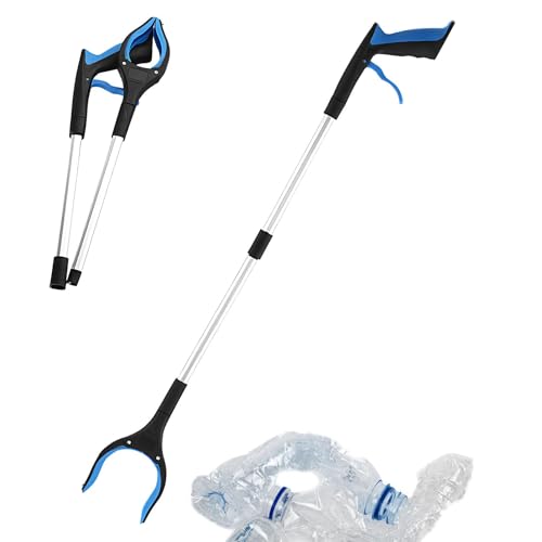 Foldable Reacher Grabber Tool 33 Inch Extra Long Handy Trash Claw Grabber Heavy Duty Pick Up Stick for Seniors Mobility Aid Reaching Assist Tool