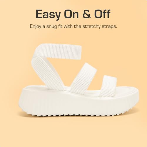 Image of DREAM PAIRS Girls Flatform Wedge Open Toe Platform Summer Sandals with Buckle Ankle Strap for Little Kid /Big Kid