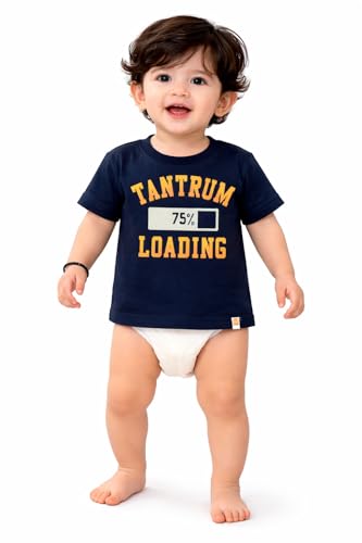Image of BODYCARE Kids Inafant Placement Print Boys Round Neck Half Sleeves Cotton T-Shirt | Skin Friendly Regular Fit | Soft Breathable Fabric Comfortable & Durability | Pack of 1 | Mustard | Age 6-12 Months