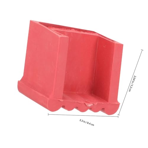 Pies de escalera de goma antideslizante rojos para base estable de 4 piezas 3
