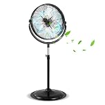 COSTWAY 18”/20" High Velocity Pedestal Fan, Height & 360° Tilt Adjustable Standing Floor Fan with 3 Speeds & Aluminum Blades, Electric Cooling Fan for Home Commercial Garage (20”)