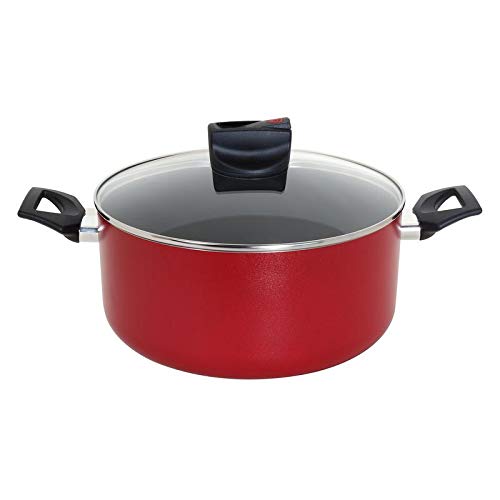 Meyer Safecook Non-Stick Aluminium Casserole/Biryani Pot (Red, 22 cm/3.8 L)