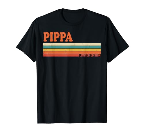Image of Pippa Retro Personalized First Name Vintage Stripes Value Graphic T-Shirt