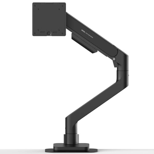 Image of BenQ Ergo Monitor Arm -Gas Spring Monitor Stand for Up to 45'' & 44lbs Screens, Heavy Duty, Quick Installation, No Sagging, Top Clamp and Grommet Base, Reinforcement Plate, VESA 75x75 &100x100mm