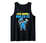 5th Grade Nailed It shirt dabbing boy 5th grade graduation Tank Top