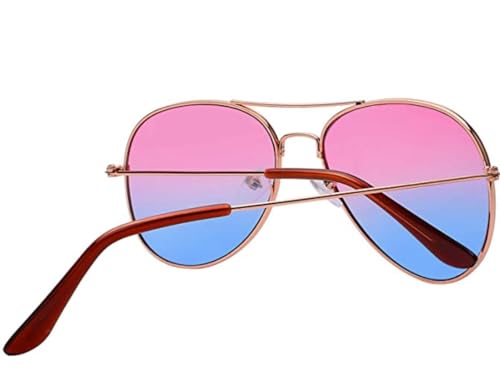 Image of OWL Aviator Pilot Sunglasses for Women and Men Size Medium Gold, Black, Silver, Bronze, Colorful Metal Frame