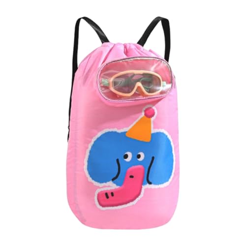 Krmoau Bolsa de Natación para Niños - Mochila Acuática Tipo Red Piscina Playa Viaje | Impermeable Ligera Gran Capacidad Almacenamiento Equipamiento Juguetes