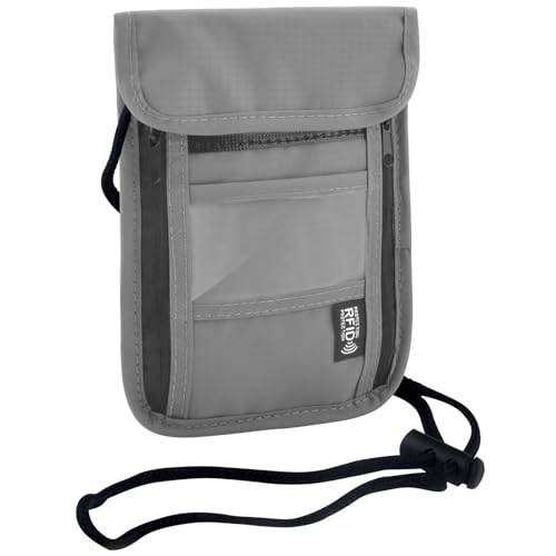 VOSSOT Portadocumenti RFID Porta Passaporto Grigio