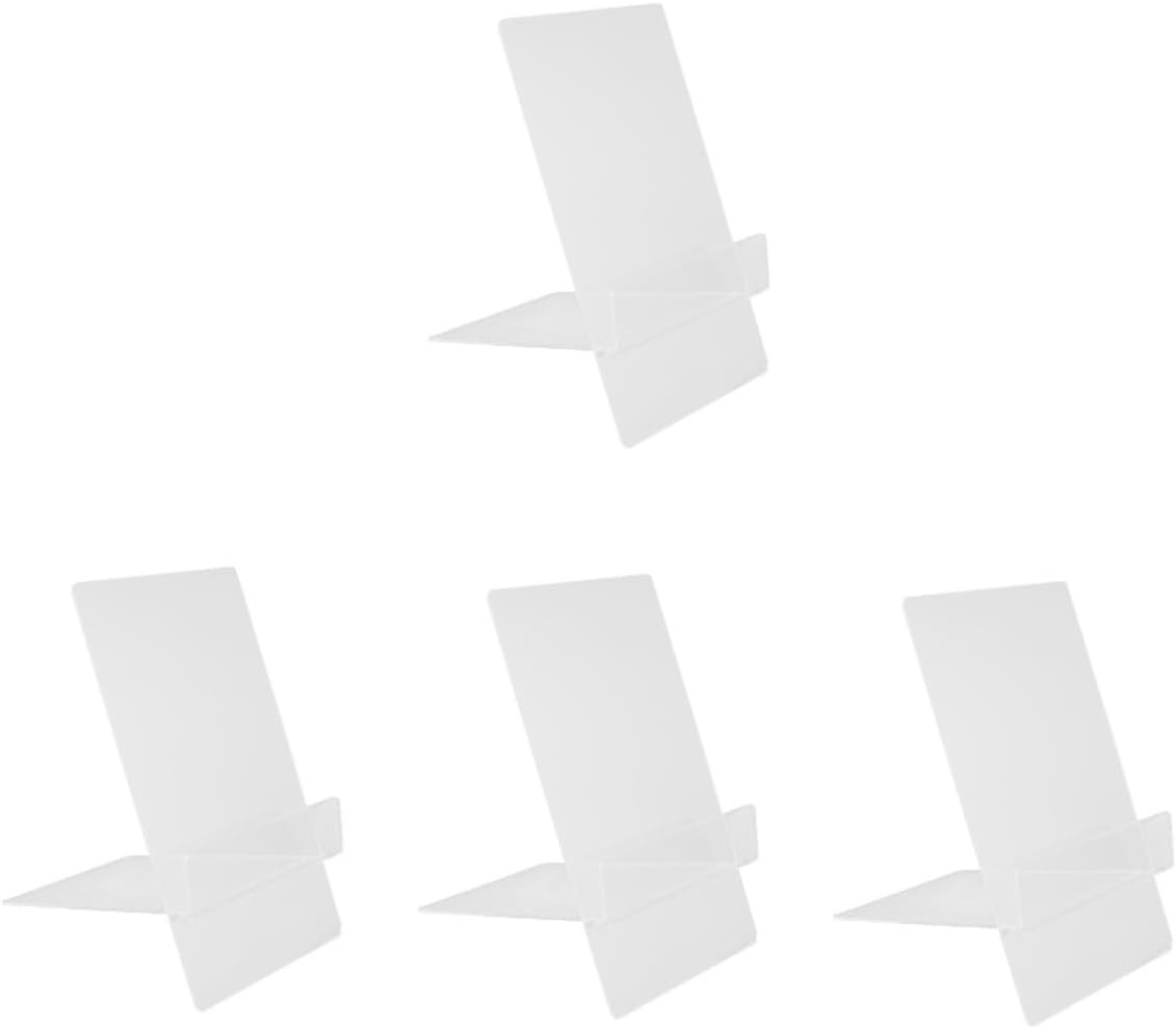 IMIKEYA 4pcs Easel Display Stand Acrylic Book Holder Kitchen Recipe Reading Rack