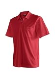 CONTENIDO: 1x Maier Sports Polo Arwin 2.0 para Hombre, Prenda Funcional de Manga Corta, Bolsillo en el Pecho, Polo Deportivo para Senderismo, Golf y Ocio, Secado Rápido, Rojo Salsa, Talla 4XL
