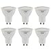 Ampoules LED GY GU10 en packs de 6, 8W équivalent à 80W, lumière blanche chaude 3000K, 800 lumens, faisceau large 120°, ampoule LED flood, adaptée à l'éclairage sur rail et alcôves, non dimmable