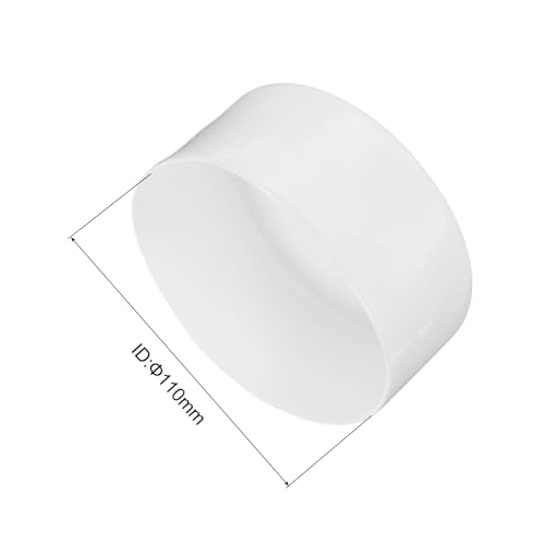 Image of uxcell 4pcs Rubber End Caps 110mm ID Vinyl Round End Cap Cover Screw Thread Protectors White, 50mm Height