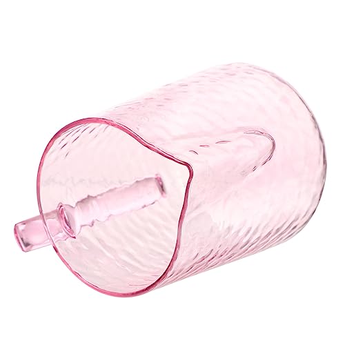 STOBAZA Borosilicate Glass Milk Jar 500ml Pink Milk Pourer for Coffee Pot Espresso Maker