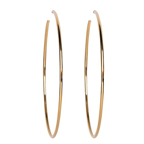 Kenneth Jay Lane Hoop Earrings (Large Gold)