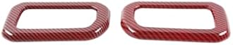 FSYHKJ Interior Door Handle Trim Bezel Compatible with Suzuki Jimny 2019 2020 2021 2022 2023 2024 Inside Door Handle Bowl Decoartive Cover Accessories (Carbon Fiber Red)