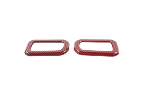FSYHKJ Interior Door Handle Trim Bezel Compatible with Suzuki Jimny 2019 2020 2021 2022 2023 2024 Inside Door Handle Bowl Decoartive Cover Accessories (Carbon Fiber Red)