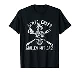Herren Grill Papa BBQ Grillen Grillsaison Grillabend Gasgrill T-Shirt