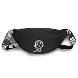 Liekadijiae Mochila Pequeña Niño,y Logotipo Reflectante para Niños y Cinturón Ajustable,Riñonera Impermeable,Riñonera Niño para Correr,Viajar y Llevar Tu Cartera,Bandolera(Negra)