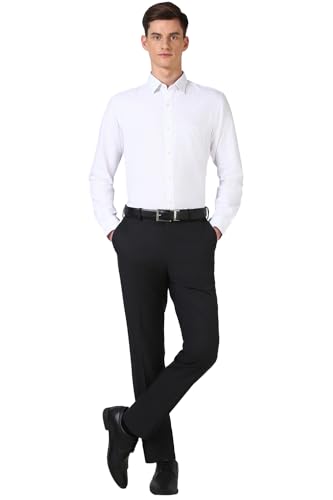 Image of Peter England Men's Micro-Checkered Formal Slim Fit Full Sleeve Shirt | Cotton Rich