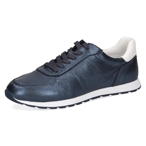 CAPRICE Damen Sneaker aus Leder, Blau (Ocean Deer COM), 41
