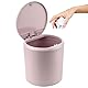Tischmülleimer mit Deckel 4L Mini Tischabfalleimer Schminktisch Mülleimer Kosmetikeimer Klein Tischabfallbehälter für Schreibtisch Nachttisch Bad Küche Schlafzimmer Wohnzimmer Büro (15x15x17cm,Rosa）