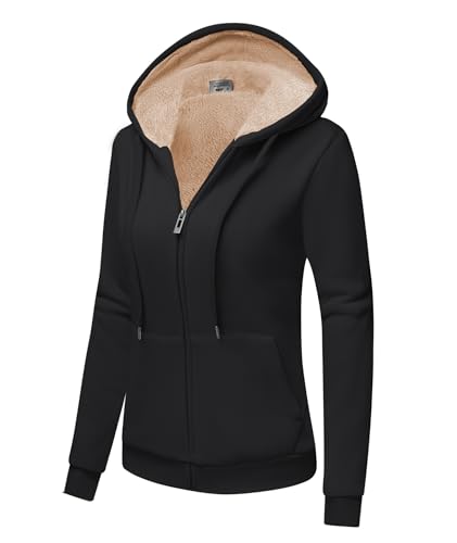 SwissWell Damen Kapuzensweatshirt Fleece Damen Kapuzenjacke Sweatjacke...