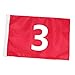 kowaku Golf Flag, Red Portable Large Numbered Putting Green Flag, 19.3x12.6 inch for Country Club, Practice Course, Golfer Gift, 3