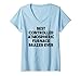 Damen Bester kontrollierter und stimmungsvoller Ofenbrenner T-Shirt mit V-Ausschnitt