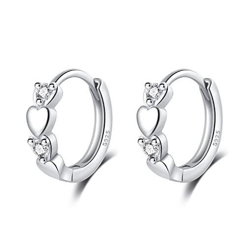 Petites boucles d'oreilles cœur Reffeer cadeau idéal femme et fille