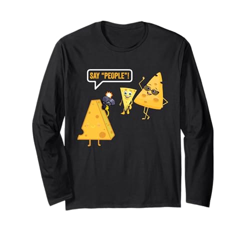 Photography Vests for Men Funny Cheese Photographer Snap Long Sleeve T-Shirt