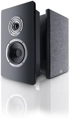 HECO Ambient 11 F 2 Way, 4" On-Wall Speaker Pair in Black with Integrated Metal Wall Bracket for Horizontal and Vertical mounting