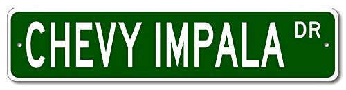 Chevy Impala Metal Garage Sign