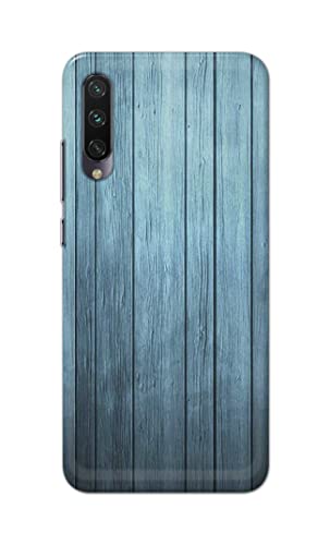 Image of Printed Hard Back Cover Case for Mi A3 Back Cover (Wooden Blue) -702