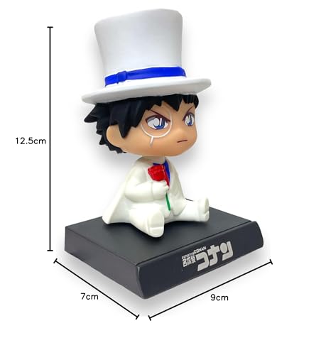 Image of AUGEN Super Hero Detective Conan Case Closed Action Figure Limited Edition Bobblehead with Mobile Holder for Car Dashboard, Office Desk & Study Table (Pack of 1)