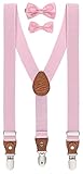 PAJARITA: La pajarita hace juego con el color de los tirantes y mide 10cm x 5 cm . La pajarita infantil ajustable es adecuada para una circunferencia de cuello de 25 a 45 cm.