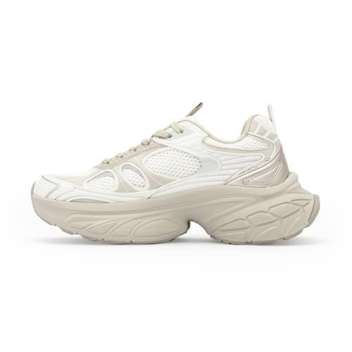 Image of Red Tape Women's Sneakers Green Mesh Pu Round Toe Lace-Up
