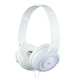 JVC HA-SR225-W-E Cuffia Leggera ad Alta Qualità, con Microfono e Telecomando a Tasto Singolo, Bianco