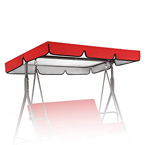 Toldo impermeable de repuesto para silla de columpio, funda duradera para columpio de 2 a 3 plazas, 195 x 125 cm, sombra de patio al aire libre, fácil de instalar