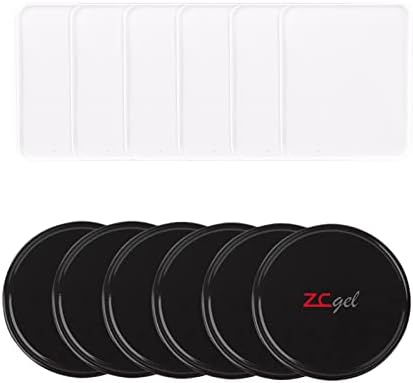 ZCGEL Double Side Dashboard Sticky Mat,Anti Slip Gel Pad, Silicone Gel Dash Pad Heat Resistant Car Phone Sticky Mat or Car Dashboard Office Home Stick Anything Anywhere12pcs