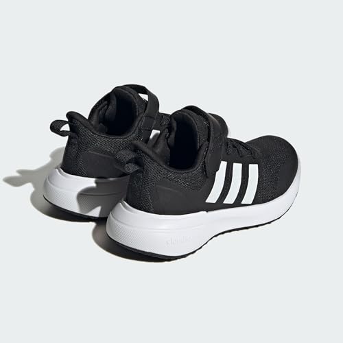 Adidas Unisex - Bambini Fortarun 2.0 Cloudfoam Elastic Lace Top Strap Shoes, Core Black / Cloud White / Core Black, 30 Eu - 6