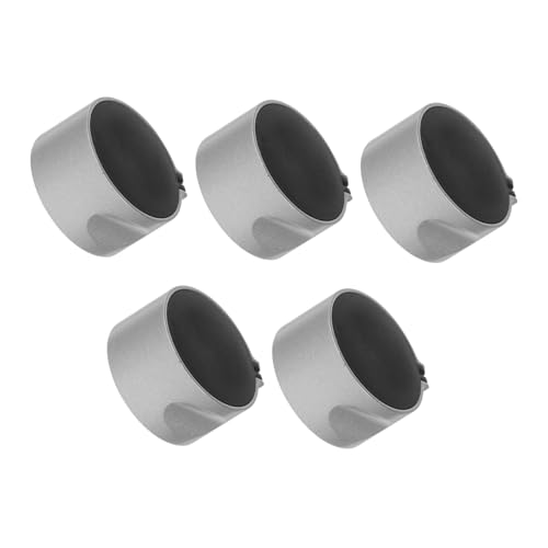Boutons métalliques argentés pour cuisinière à gaz Healeved - Lot de 5