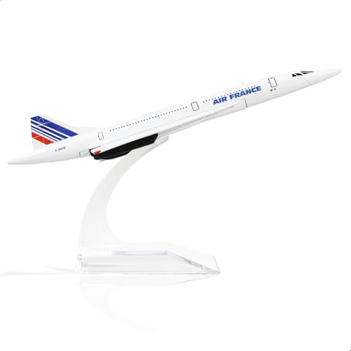NUOTIE 1/400 Concorde Air France Modèle d'avion pré-construit moulé sous Pression en métal Modèle d'avion Collection ou Cadeau