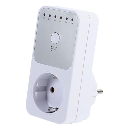 SOPOTUTU Temporizador Mecánico Enchufe de Corriente Interior con Apagado Automático Energético y Seguridad para Electrodomésticos Domésticos
