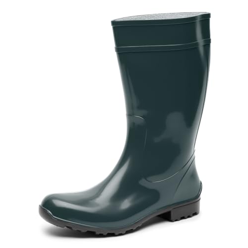 Ladeheid Botas Agua PVC Mujer LA-967 Verde Botella/Negro 42 EU