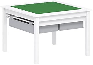 UTEX 2 in 1 Kids Construction Play Table with Storage Drawers and Built