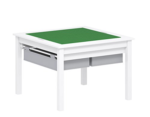 UTEX 2 in 1 Kids Construction Play Table with Storage (White) by UTEX - Used condition - US$79.99